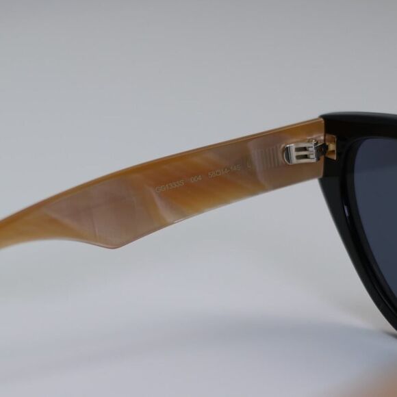 NEW Gucci Sunglasses GG1333S 004 Shiny Black/Blue Women Authentic main image 7